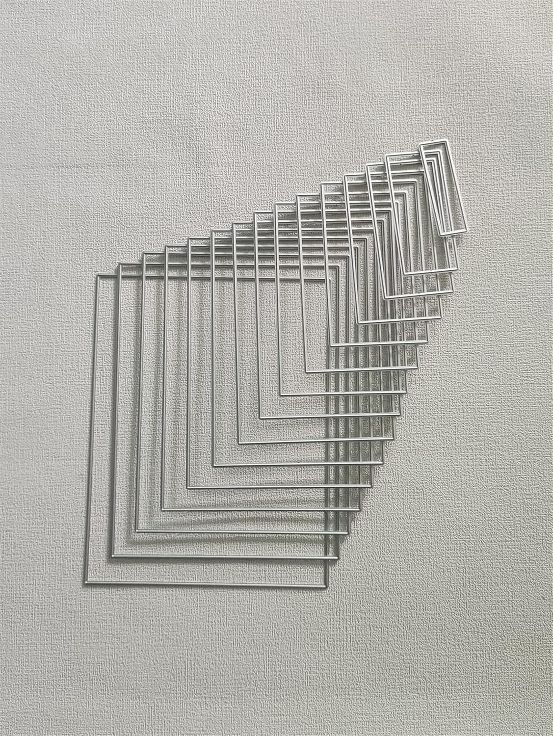 Cutting Dies Metal Stencils Scrapbooking Tools Flowers Lace Frame DIY Embossing Template for Paper Card Making Album Arts Crafts Supplies (Rectangular Set-11.1x14.3cm)