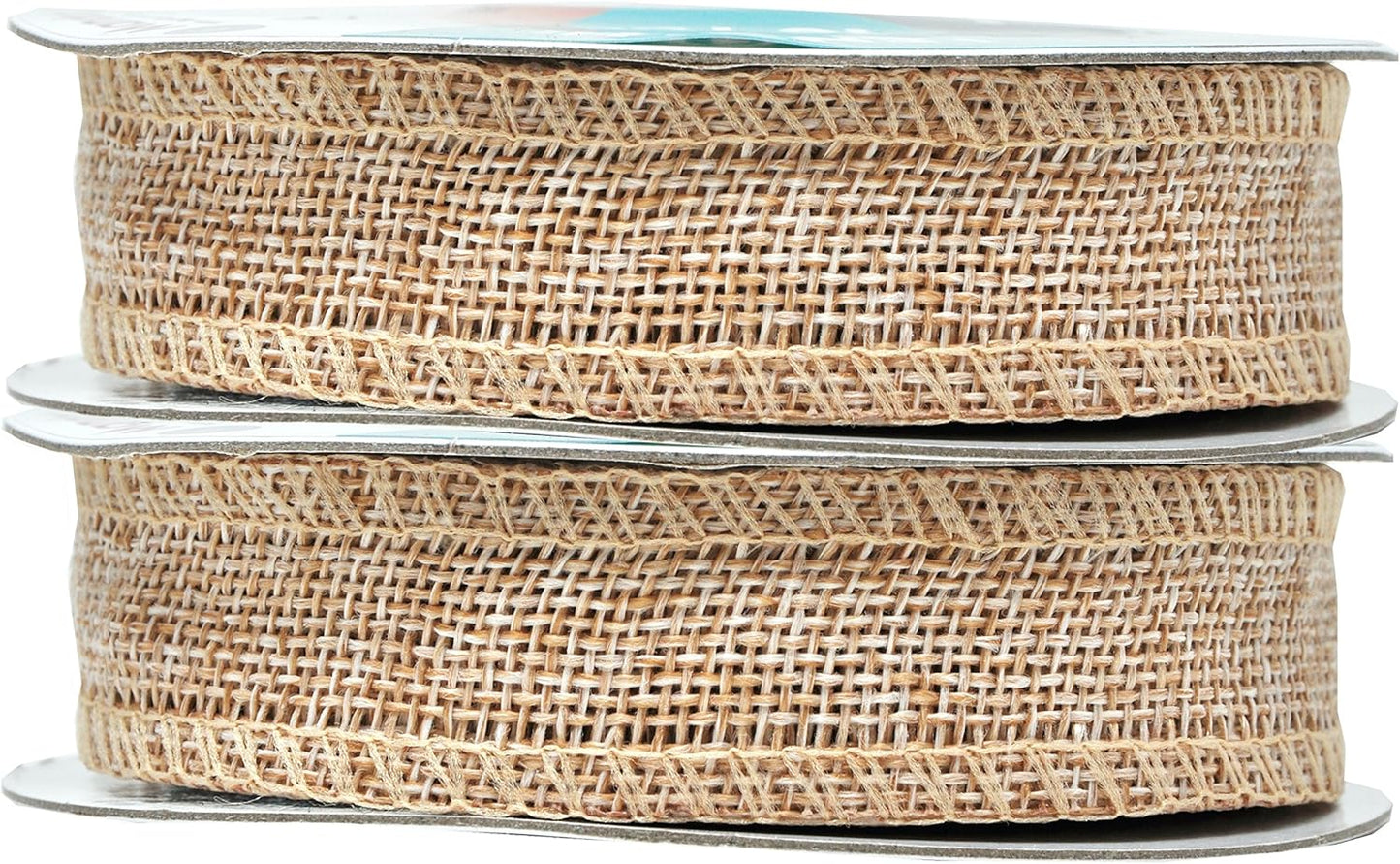 Mandala Crafts Natural Burlap Ribbon 1 Inch Wide Jute Ribbons for Crafts - 20 Yds Roll Rustic Burlap Wrap Trim Ribbons for Wreaths Bows Wedding Party Decoration