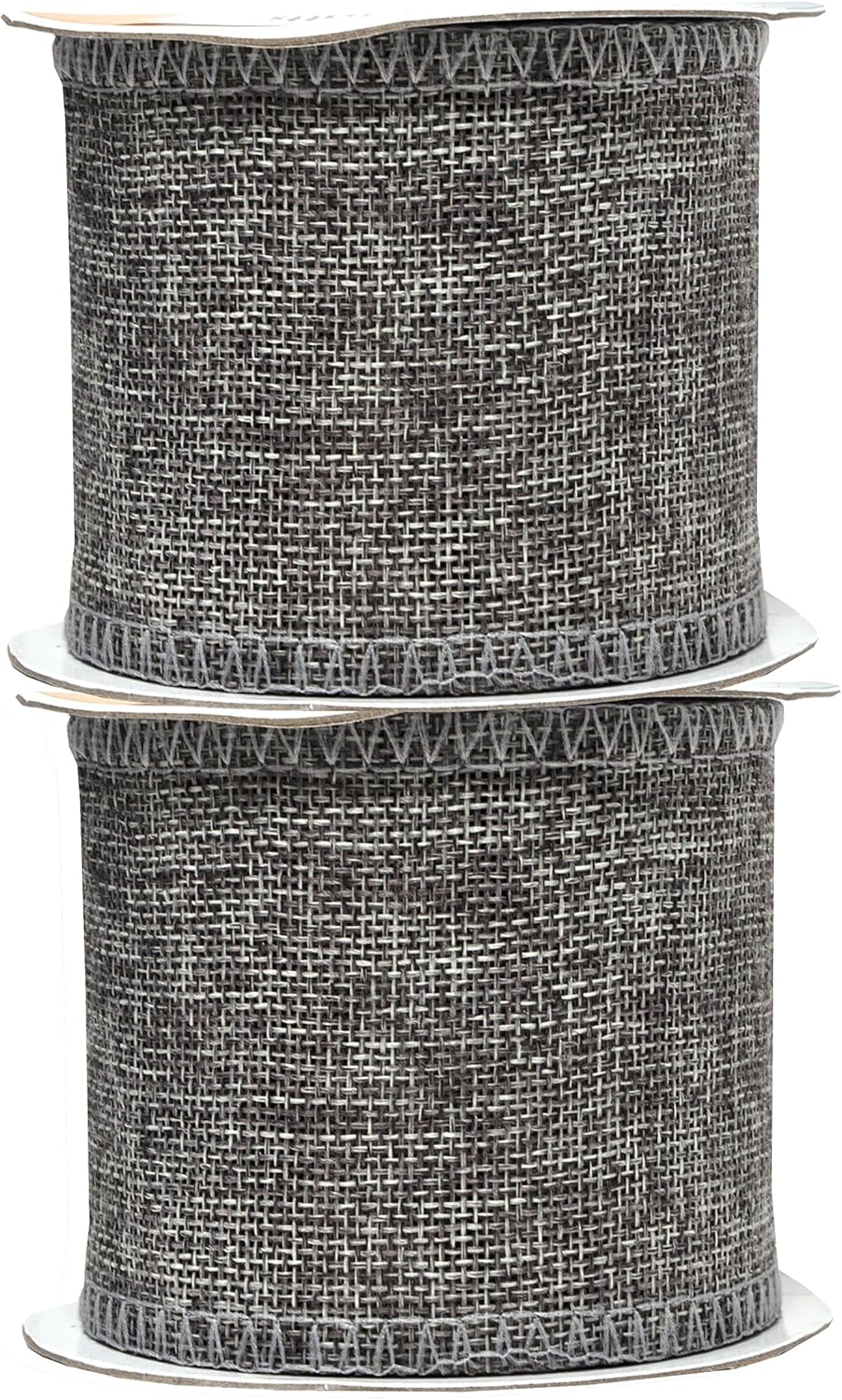 Mandala Crafts Gray Burlap Ribbon 3 Inches Wide Jute Ribbons for Crafts - 20 Yds Roll Rustic Burlap Wrap Trim Ribbons for Wreaths Bows Wedding Party Decoration