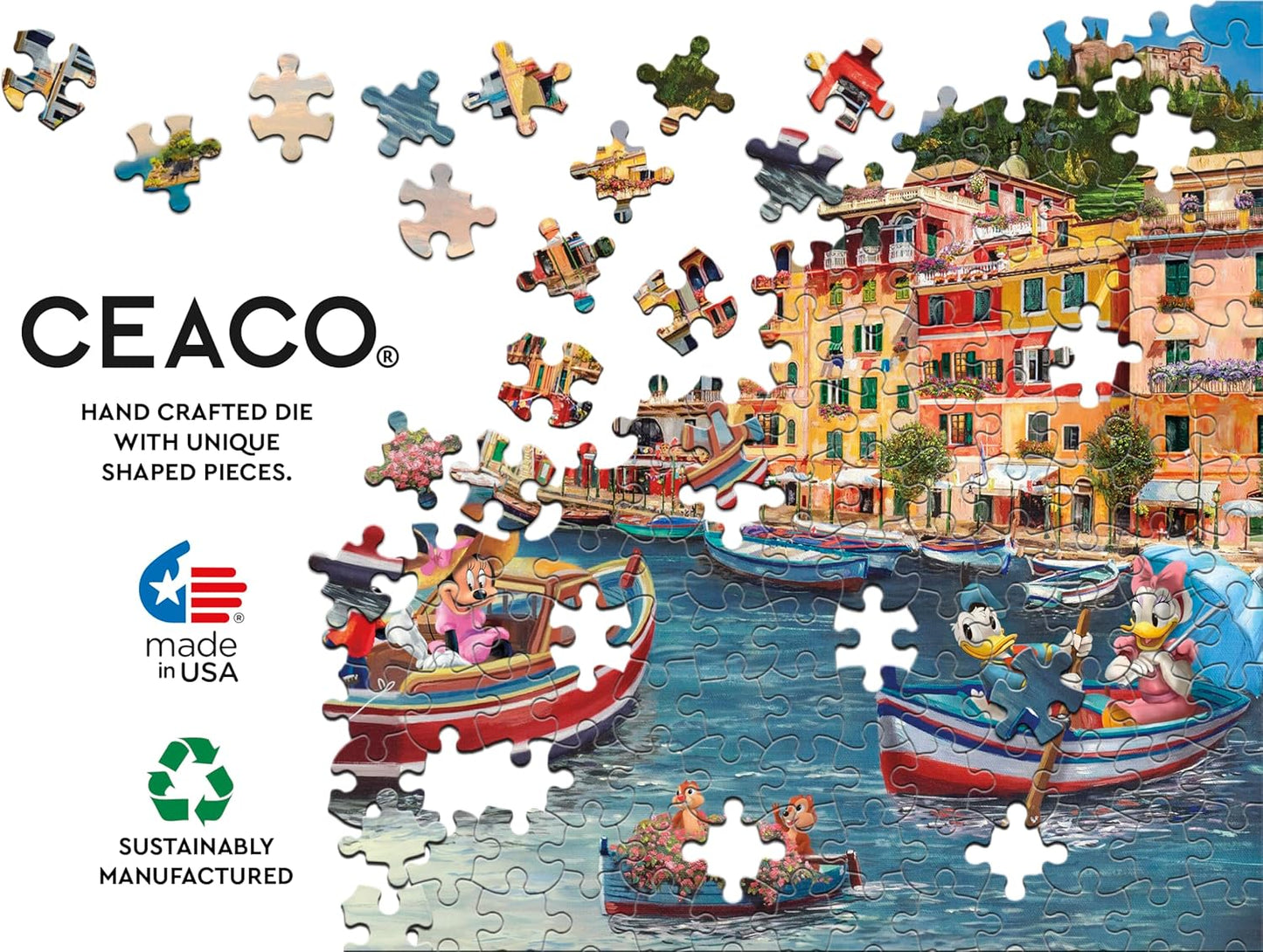 Ceaco - Thomas Kinkade - Disney - Mickey & Minnie in Italy - 1000 Piece Jigsaw Puzzle