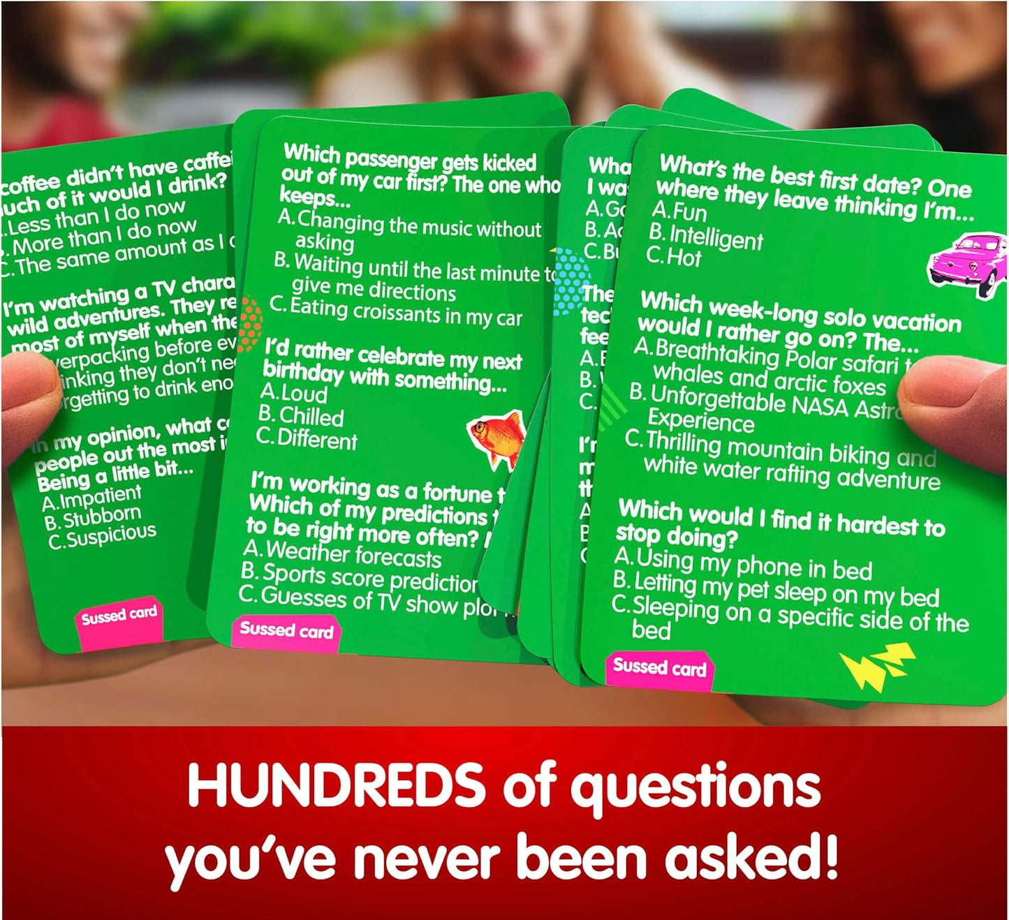 SUSSED “What Would You Do?” Pocket-Sized Question Cards – 231 Fun Conversation Starters for Teens Ages 15+ & Adults | Gift for Travel, Office, Friends & Road Trips