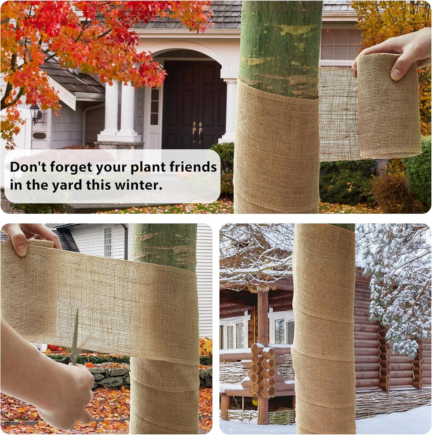 LaRibbons 2 Pcs 6 Inch Burlap Wide Fabric Craft Ribbon,10 Yard Per Roll, Natural Brown Ribbon for Bow Crafting,Wreath-Making, Tree Decoration