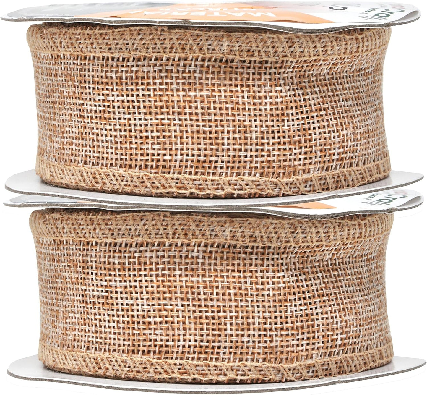 Mandala Crafts Natural Burlap Ribbon 1.5 Inches Wide Jute Ribbons for Crafts - 20 Yds Roll Rustic Burlap Wrap Trim Ribbons for Wreaths Bows Wedding Party Decoration